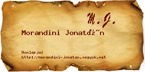 Morandini Jonatán névjegykártya